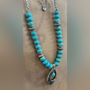 Brighton turquoise color necklace/earrings